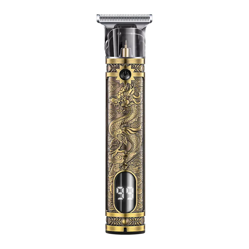 Aparador De Cabelo Elétrico Ceramic Blade Dragon Engraved
