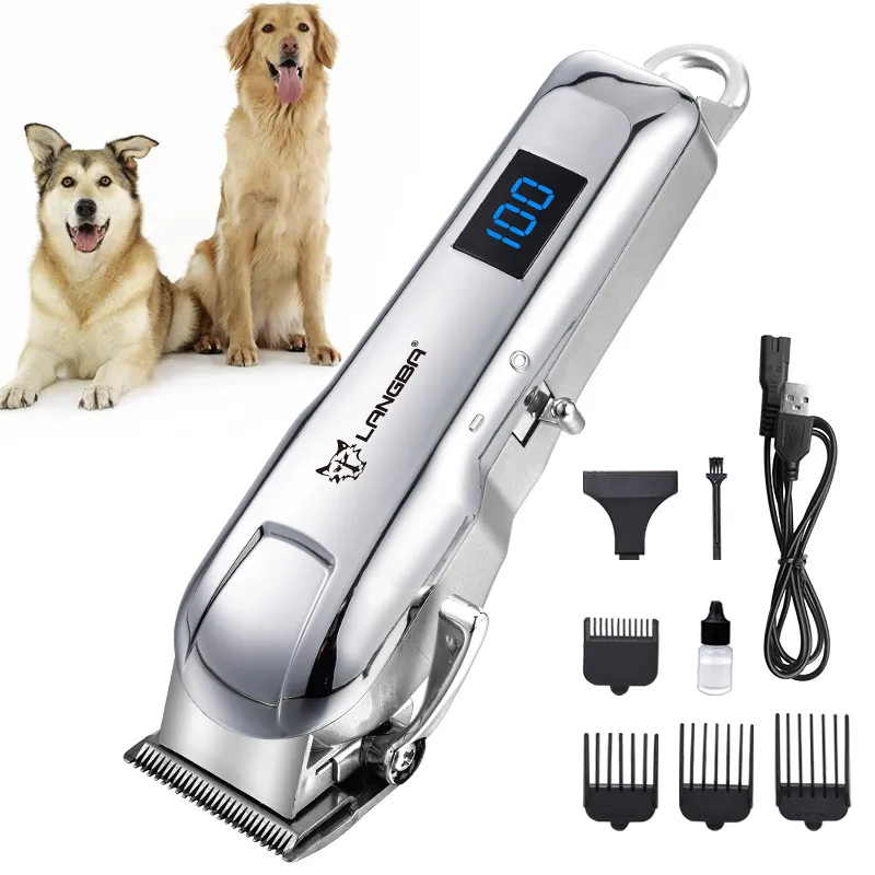Kit De Limpeza Para Cortar Pêlos De Animais De Estimação Para Cães E Gatos, Abs Prateado