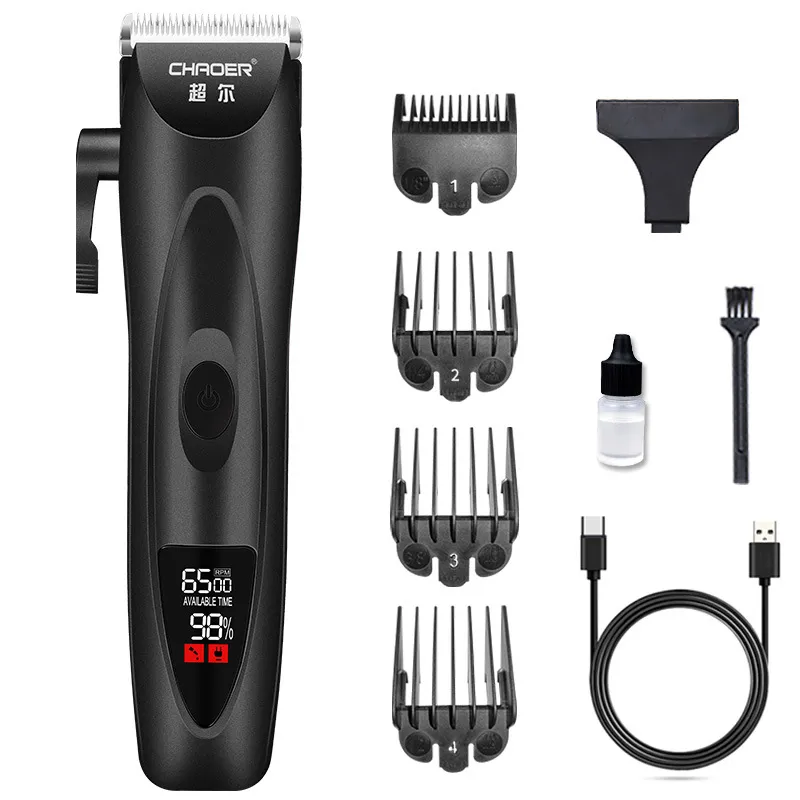 Display LCD de Máquina de Cortar Cabelo de Animais de Estimação Recarregável para Cães e Gatos