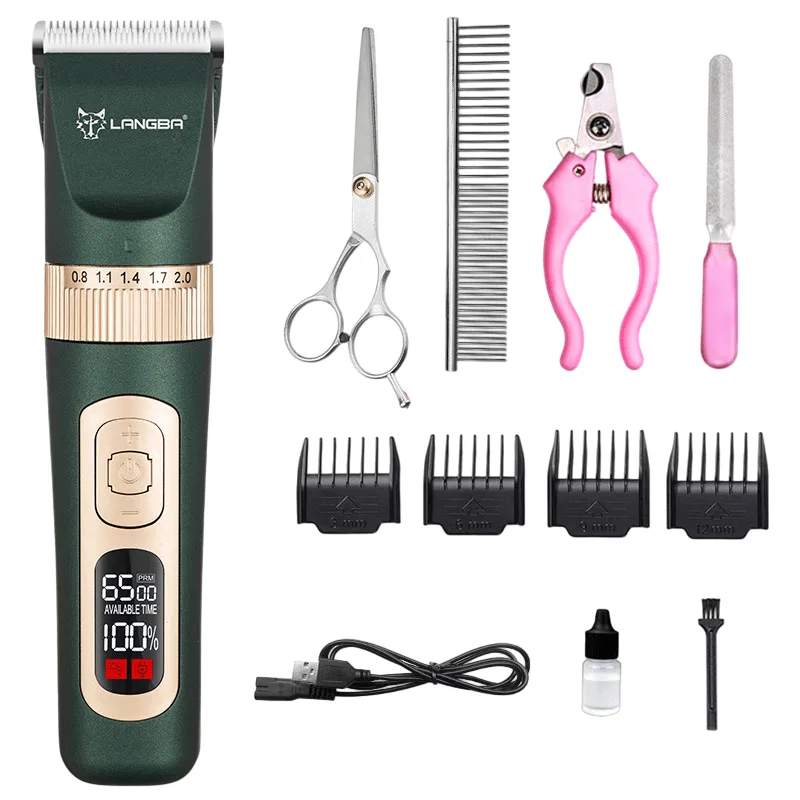 Máquina De Cortar Cabelo Para Animais De Estimação, Cortador De Cabelo Recarregável Usb Para Cães E Gatos
