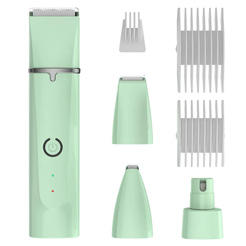 Kit De Corte De Cabelo Para Animais De Estimação Verde Com Lâminas E Pentes Para Cães