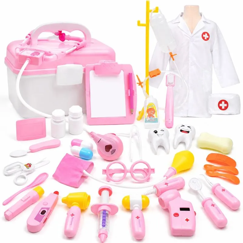 Kit Médico De Brincar Para Crianças Com 35 Peças E Estojo