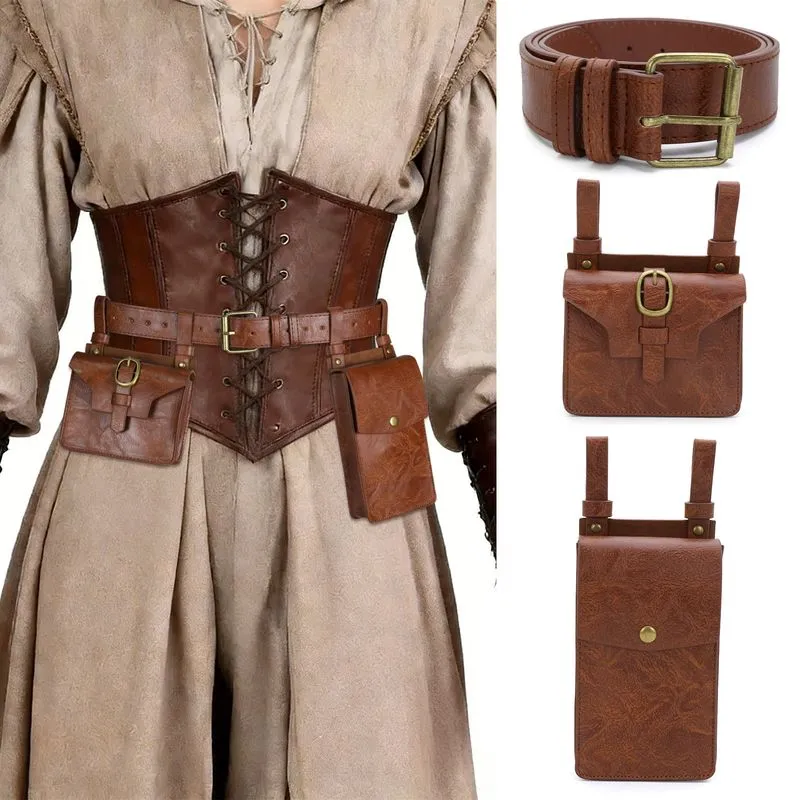 Conjunto De Bolsa De Cintura Medieval Viking Para Halloween E Cosplay