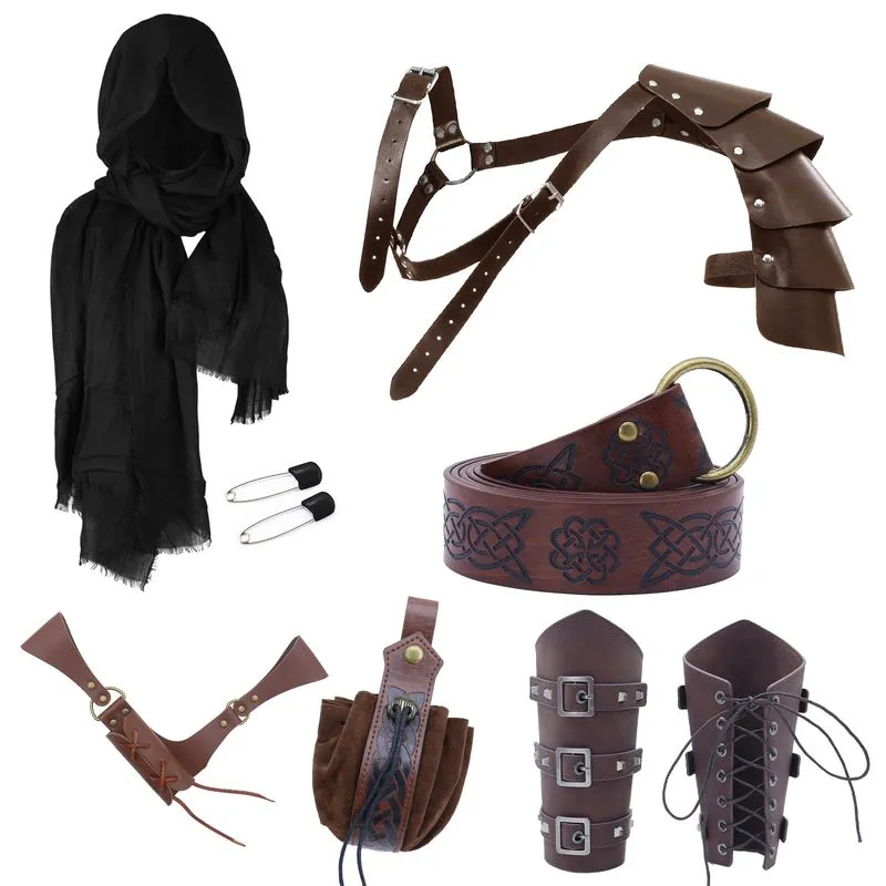 Conjunto De Acessórios Para Cosplay Medieval Viking E Pirata Para Homens