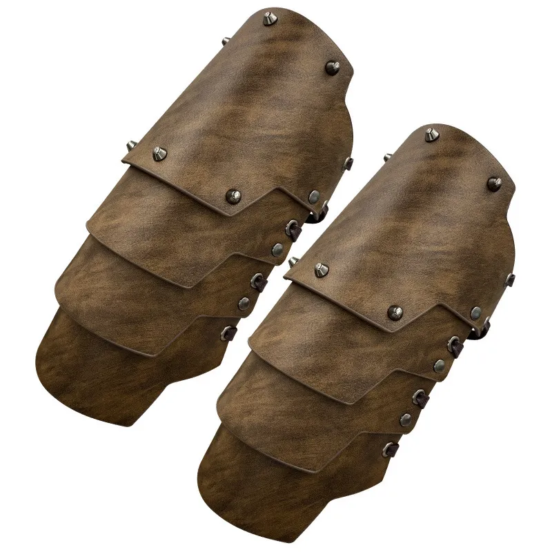 Conjunto De Braçadeiras De Couro Estilo Medieval Viking Para Fantasia De Cavaleiro