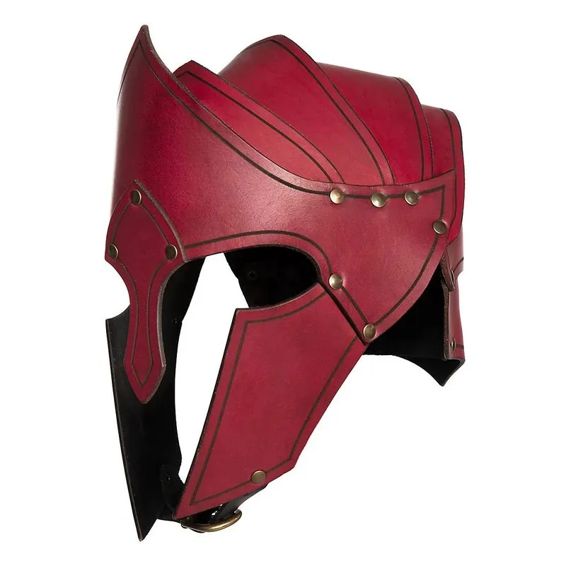 Capacete Medieval Viking De Couro Para Cosplay, Acessório De Armadura