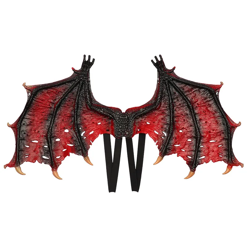 Asas De Dragão Demônio Para Fantasia De Halloween, Vermelhas, 80 X 40 Cm