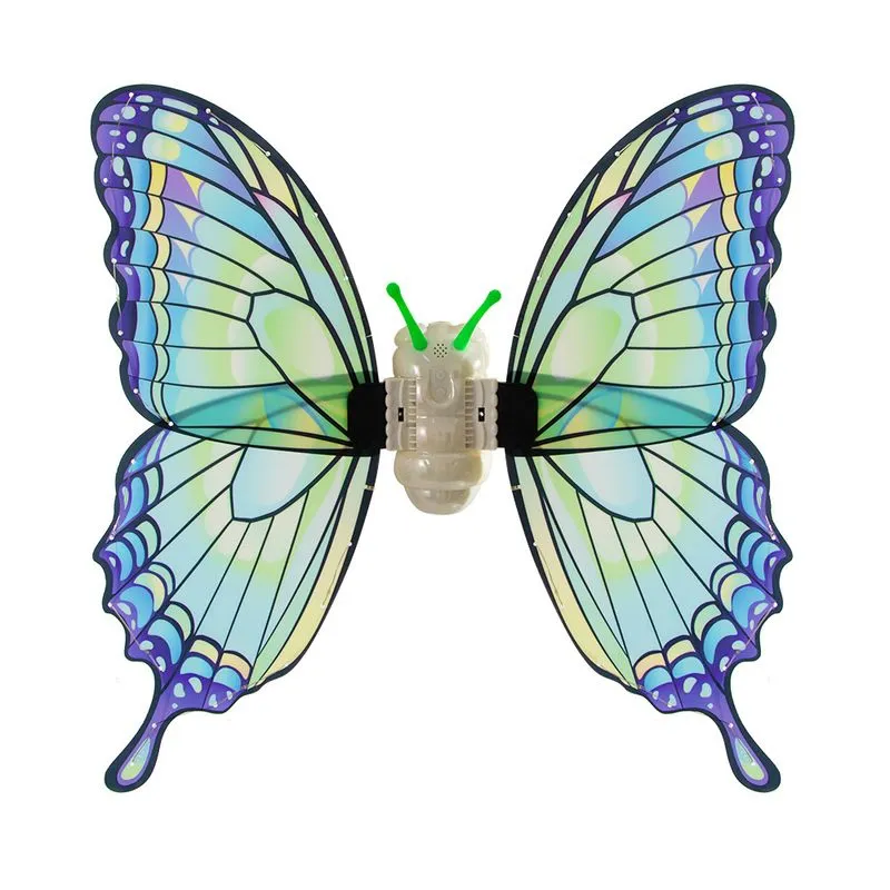 Asas De Borboleta Elétricas Para Fantasia Cosplay Azul Em Pvc