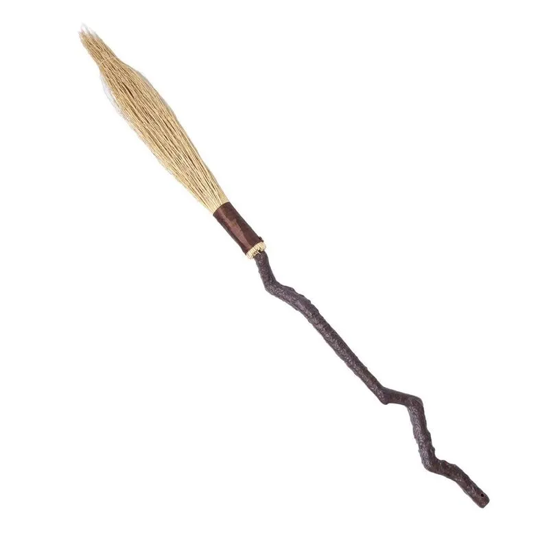 Vassoura De Bruxa Para Halloween, Varinha Mágica Decorativa 103 Cm Marrom