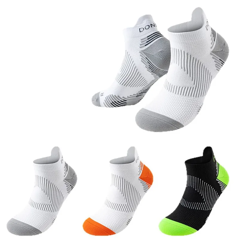 Meias Esportivas De Cano Baixo Para Homens Para Corrida Com Sola Atoalhada Acolchoada