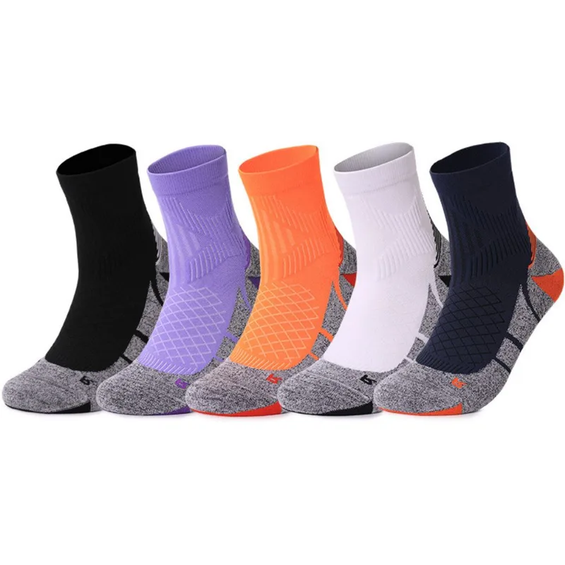 Meias Esportivas Coolmax Respiráveis Cano Médio 5 Pares Unissex