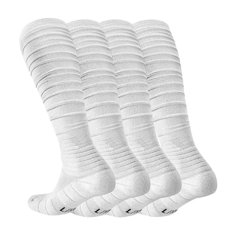 Meias Esportivas 6 Pares Com Acolchoamento Grosso Para Futebol