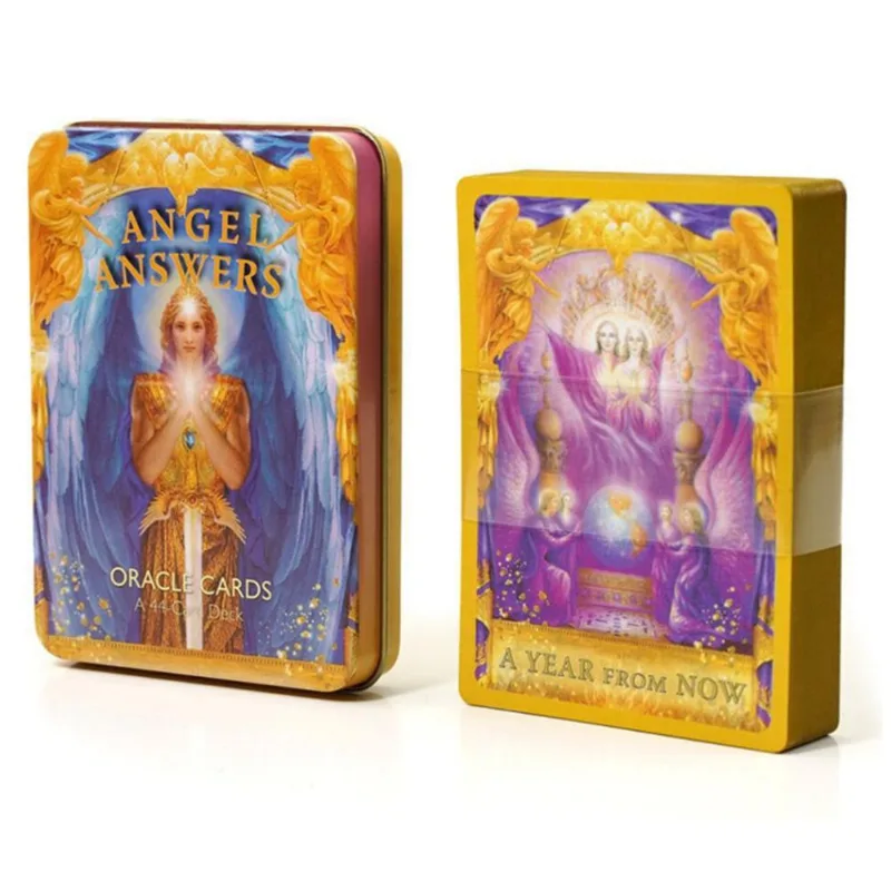 Cartas Oráculo Angel Answers Em Inglês, 78 Peças, Com Estojo Metálico