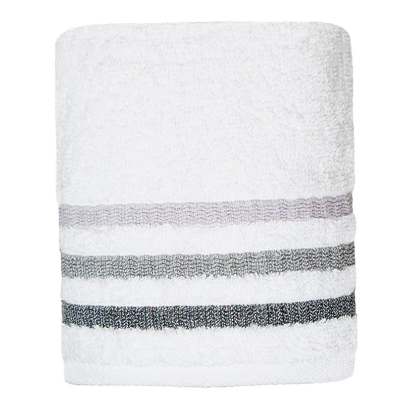TOALLA MANO 40X65 380G BCO/GRIS FRA