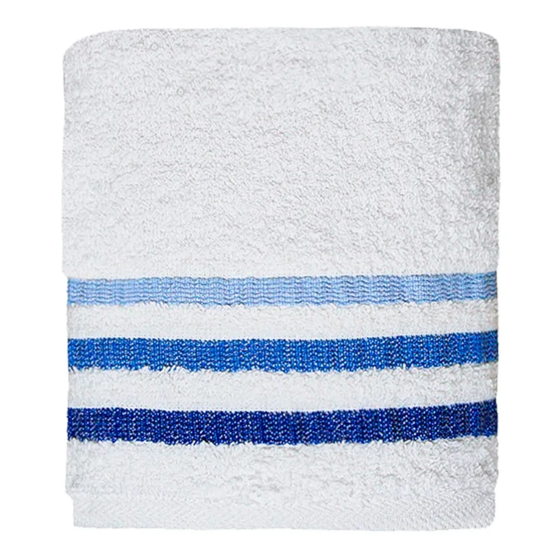 TOALLA MANO 40X65 380G BCO/AZUL FRA