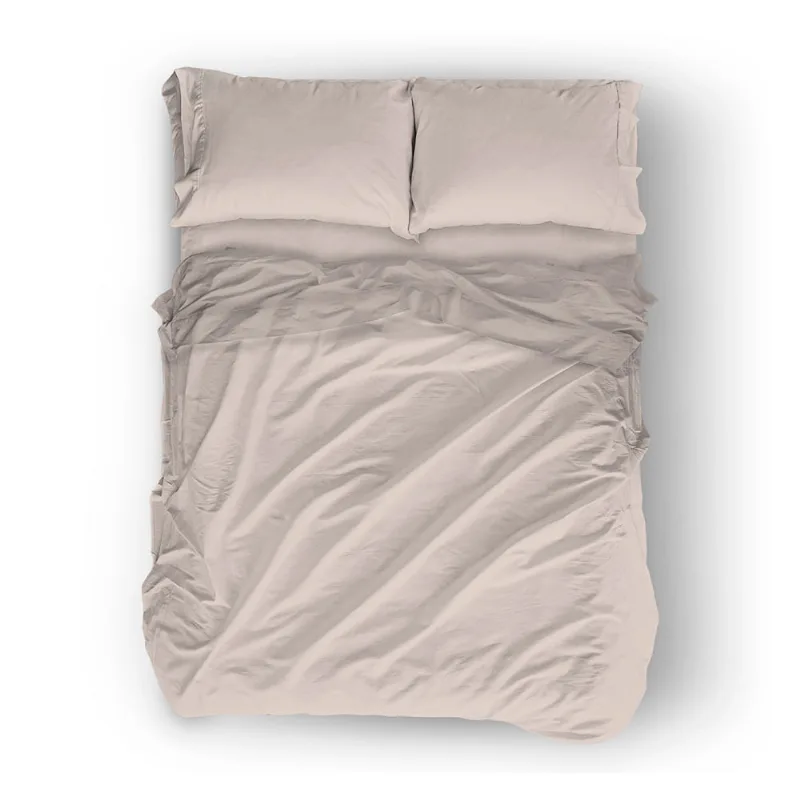 Juego cama sencillo microfibra beige Cannon