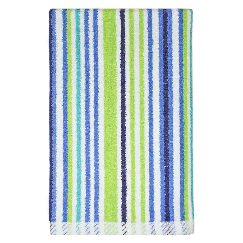 Toalla de playa Rayas 90x170 cm 0.50 kg azul/verde Cannon