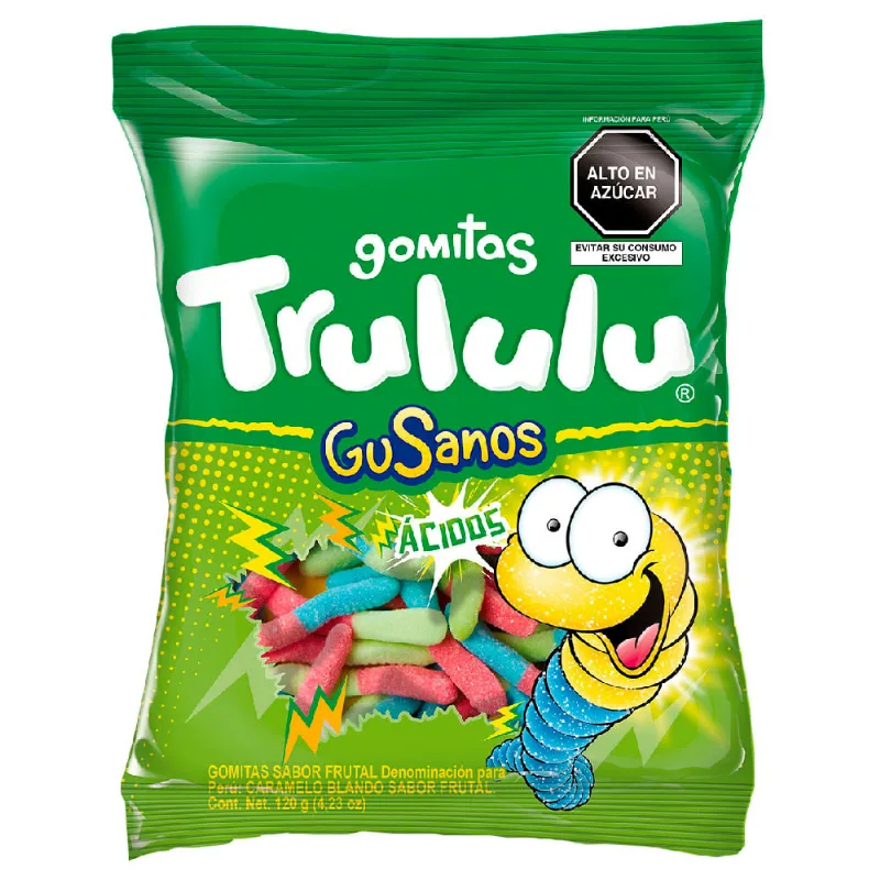 Gomitas TRULULU Gusanos Ácidos Bolsa 24un