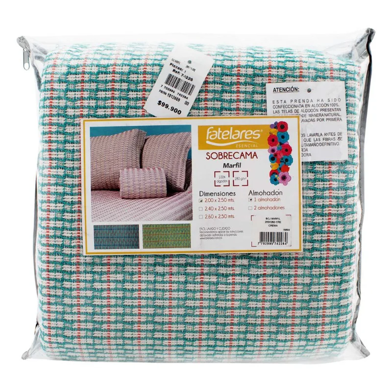 SOBREC 200X250 MARFIL+ALMOHADO FATELARES SCJ MARFIL SOBREC 00X50 MARFIL+ALMOHADO null CREMA
