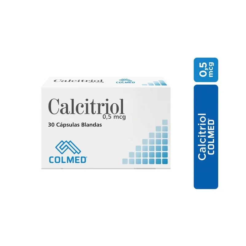 Calcitriol 0,5 Mcg Caja con 30 Cápsulas Blandas