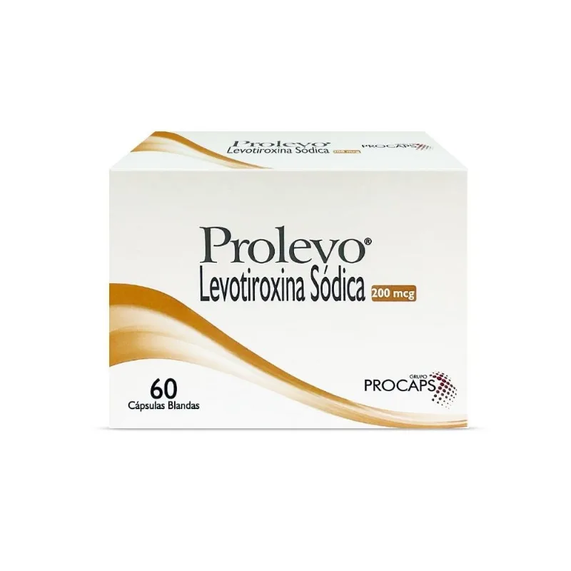 Prolevo Levotiroxina Sódica 200 Mcg 60 Cápsulas Blandas
