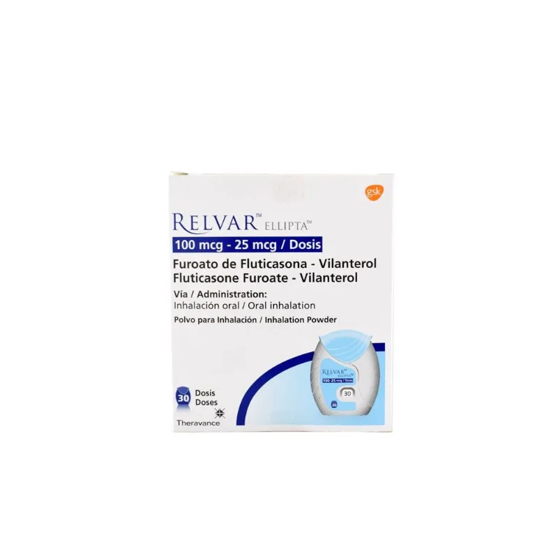 Relvar Ellipta 100 / 25 Mcg Caja con 30 Dosis