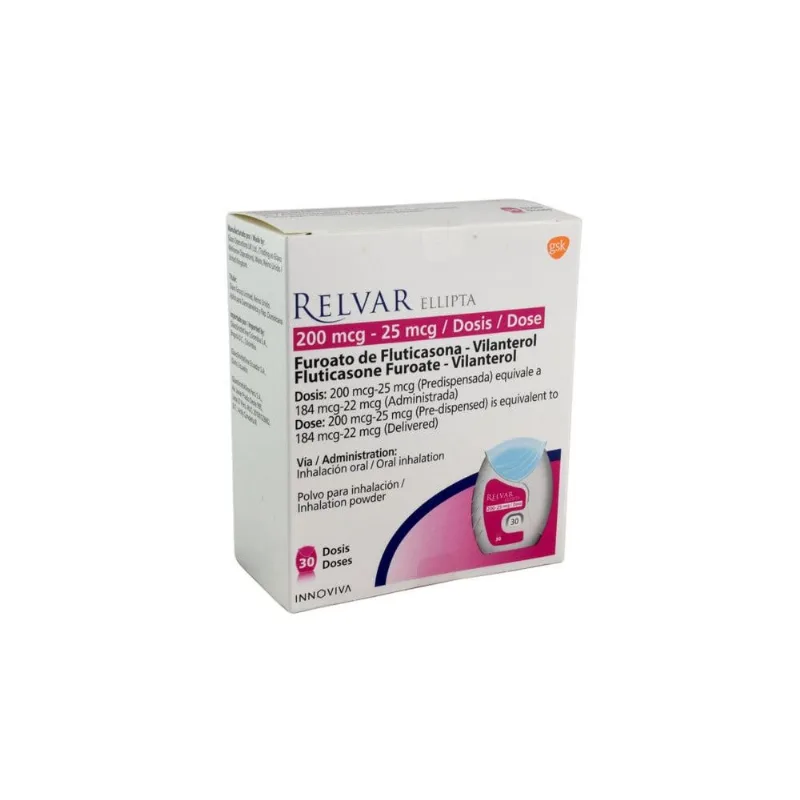 Relvar Ellipta 200 / 25 Mcg Caja con 30 Dosis