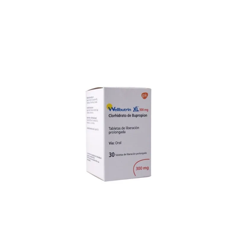 Wellbutrin Xl 300 Mg Frasco con 30 Tabletas
