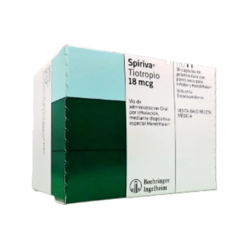 Spiriva Bromuro de Tiotropio x 30 Cáps p/Inhalar c/HandiHaler