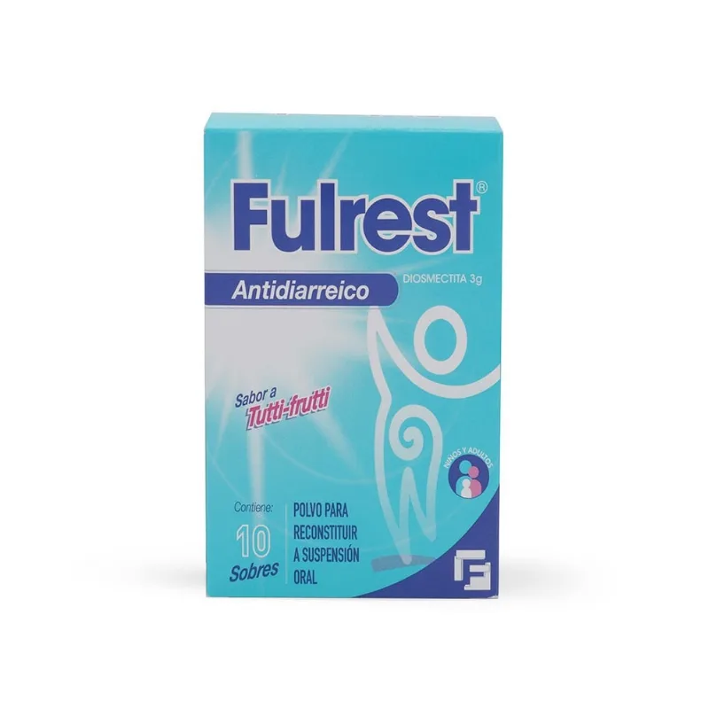 Antidiarreico Fulrest Diosmectita Sabor a Tutti Frutti 10 Sobres