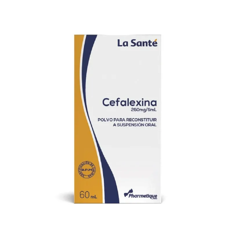 Cefalexina 250 Mg / 5 Ml Frasco con 60 Ml Polvo para Suspensión - la Santé