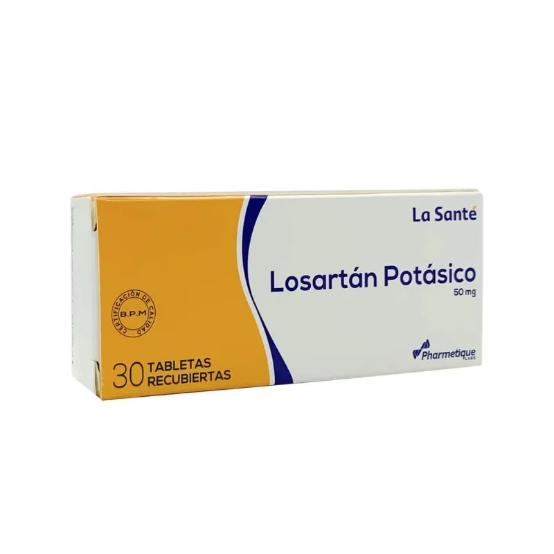 Losartán Potásico 50 Mg Caja con 30 Tabletas Cubiertas