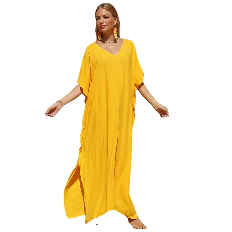 Cardigan Beach Cover Up Feminino Boho Loose Fit Long Kaftan