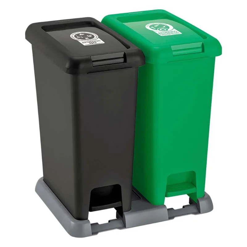 Basurero Pedal Doble 20Lt Ecomundo Rimax
