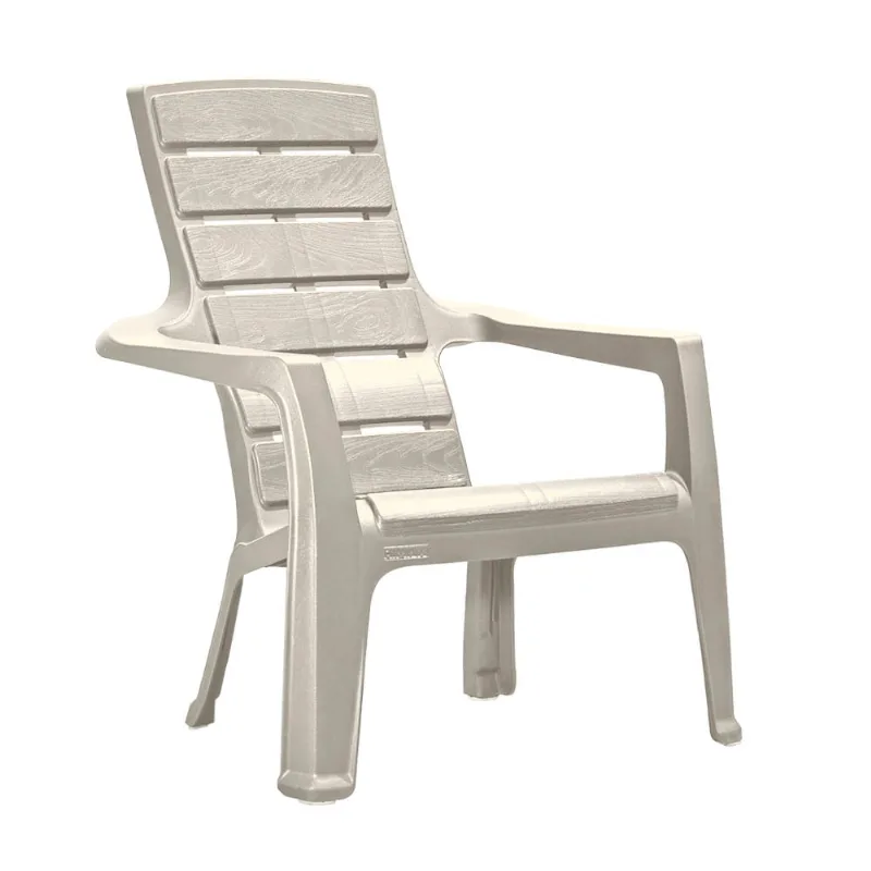 Silla Playera Con Apoyabrasos Barú Rimax Jardín Aire Libre Taupe (RX-12673)
