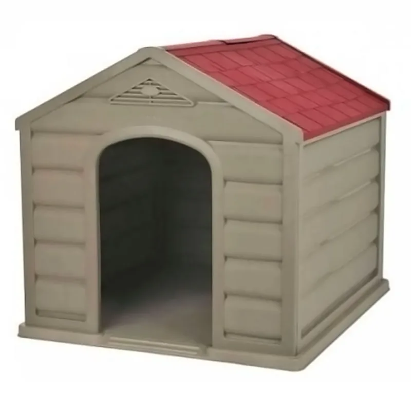 Casa para Perro Razas Pequeñas Taupe Rojo UBQ