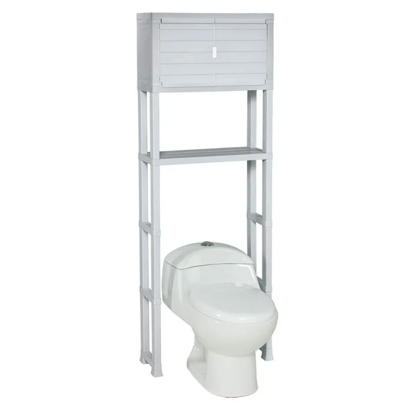 Estante para baño gris 171.8x25.2x61.5cm Rimax