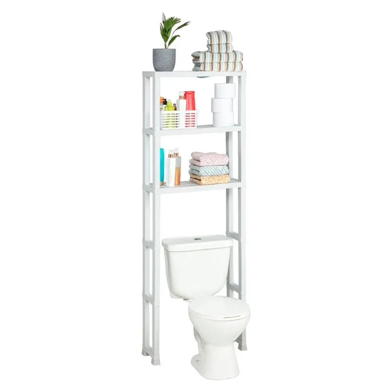 Estante para baño 3 niveles blanco 171.8x25.2x61.5cm Rimax