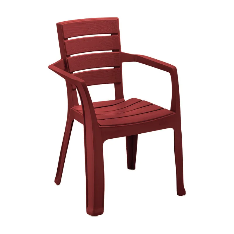 Silla Barú Con Brazos Rojo