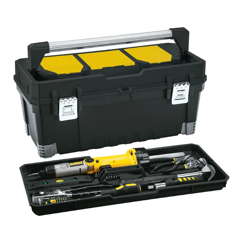 Caja Herramientas 25 Profesional Cerrad Metálica Rimax Negro (RX-13630)