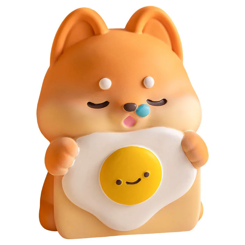 Money Bank Creative Cartoon Toast Dog Pvc Para Crianças 15x16x20cm