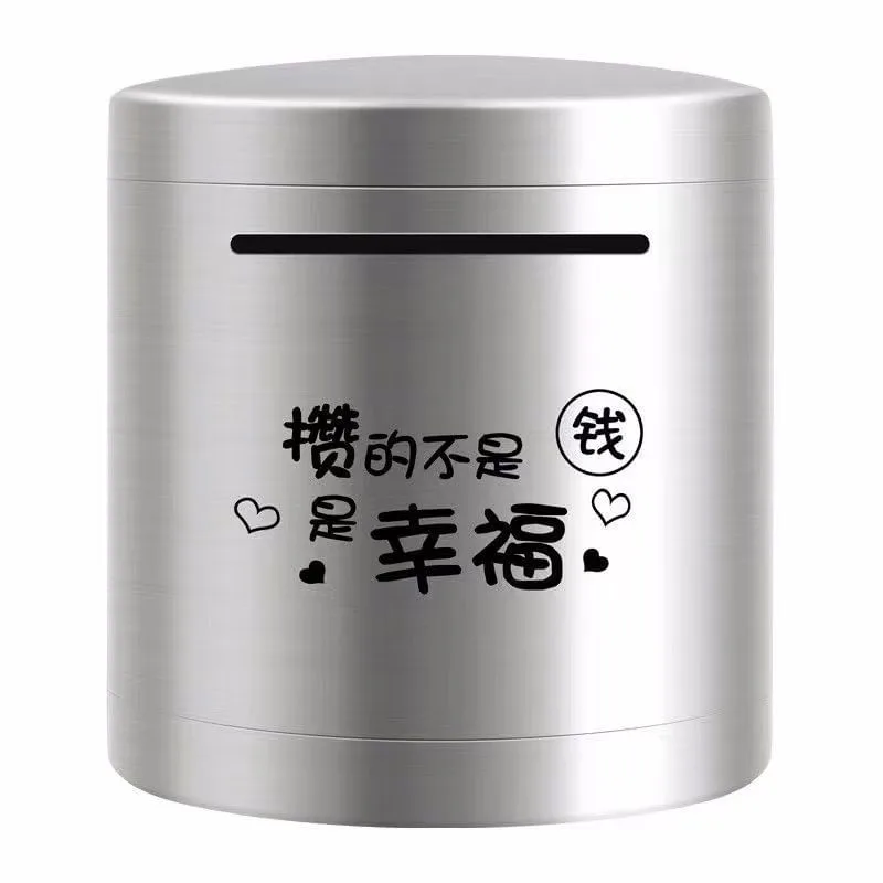 Coin Bank Trendy Stainless Steel Home Cofrinho 15x15cm