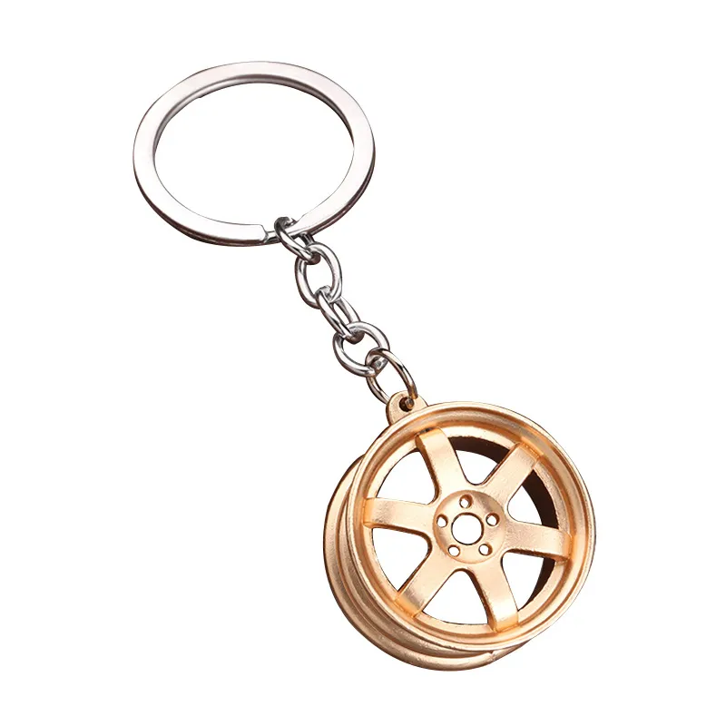 Chaveiro Alloy Car Wheel Ring Chaveiro Giratório 4x4cm