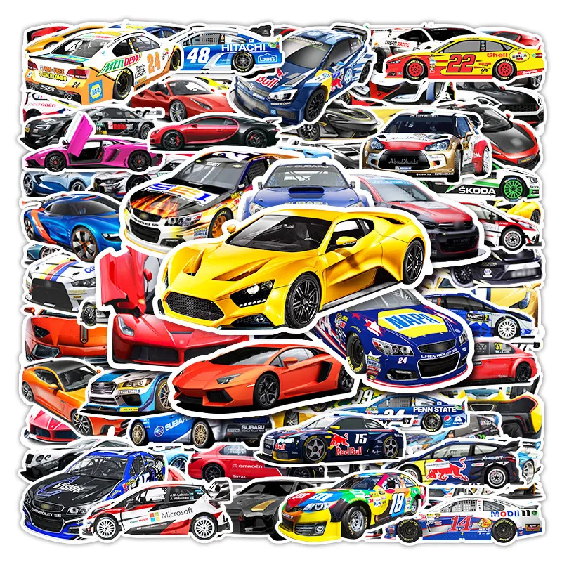 Adesivos Racing Car 102 Peças De Vinil Impermeável Para Amantes De Carros