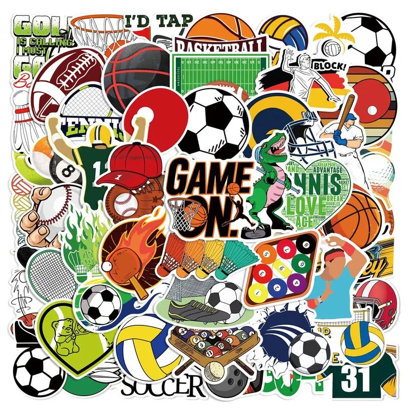 Conjunto De Adesivos De Vinil À Prova D'água, Decalques Esportivos, 50 Unidades Para Laptop
