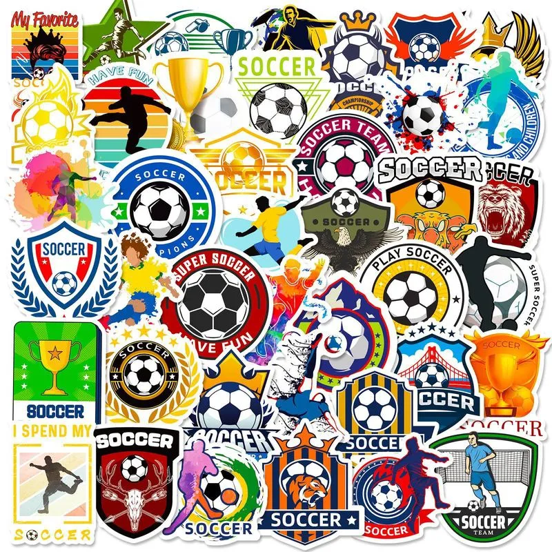 Adesivos De Futebol, 50 Peças De Adesivos De Vinil Impermeáveis Para Futebol