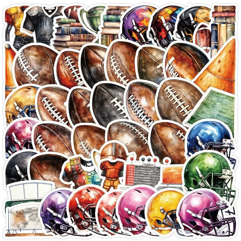 Conjunto De Adesivos Football Graffiti, 50 Peças De Decalque De Vinil Impermeável