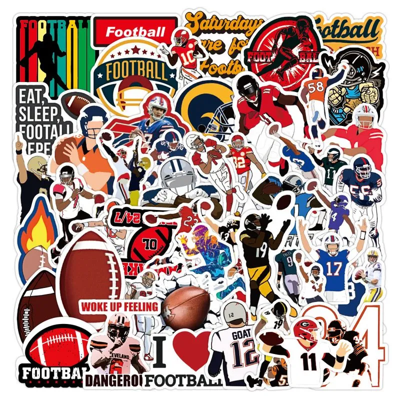 Pacote De Adesivos Miami Dolphins Football, 50 Unidades De Vinho Impermeável