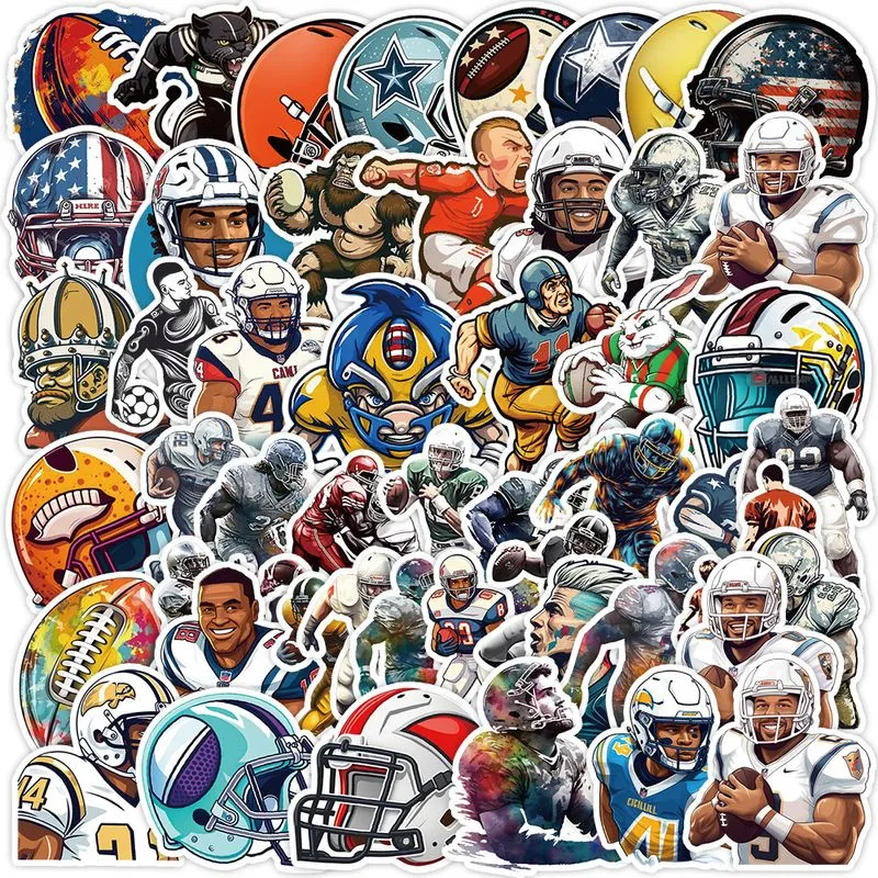 Conjunto De Adesivos, Decalques De Vinil Impermeáveis, 50 Unidades, Football Action