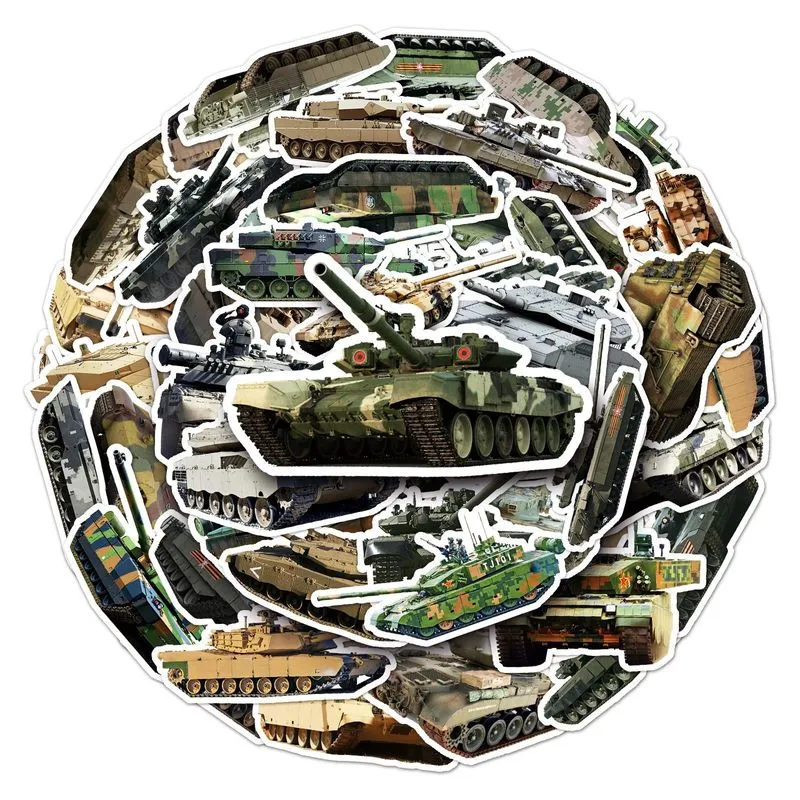 Conjunto De Adesivos Military Tank Army Vehicle Decalques X50
